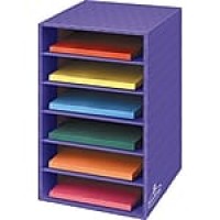Fellowes 6-Shelf Storage Organizer, 18"H x 12"W x 13 1/4"D, Purple